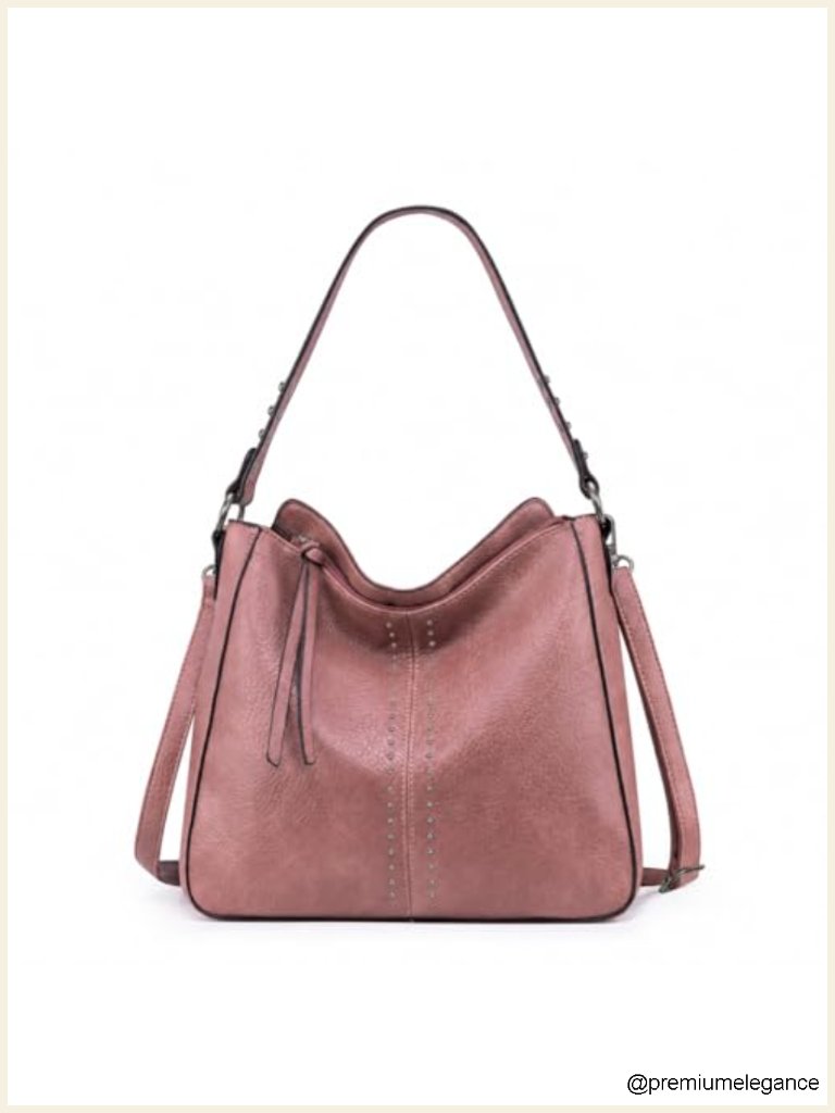 Faux Leather Hobo Bag Crossbody Purse With Detachable Strap Large Capacity